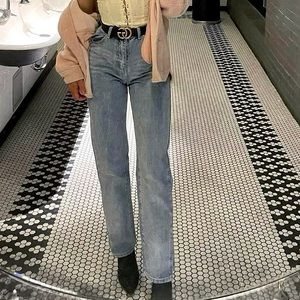 Prettylittlething split hem jeans